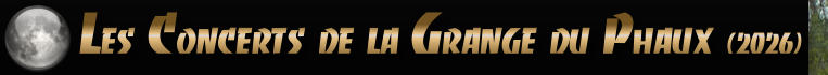 Les Concerts de la Grange du Phaux (2026)
